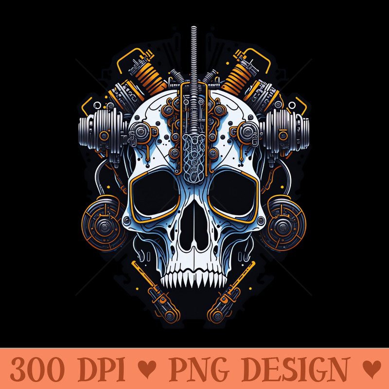 Mecha Skull S03 D01 - PNG Design Downloads - Latest Updates