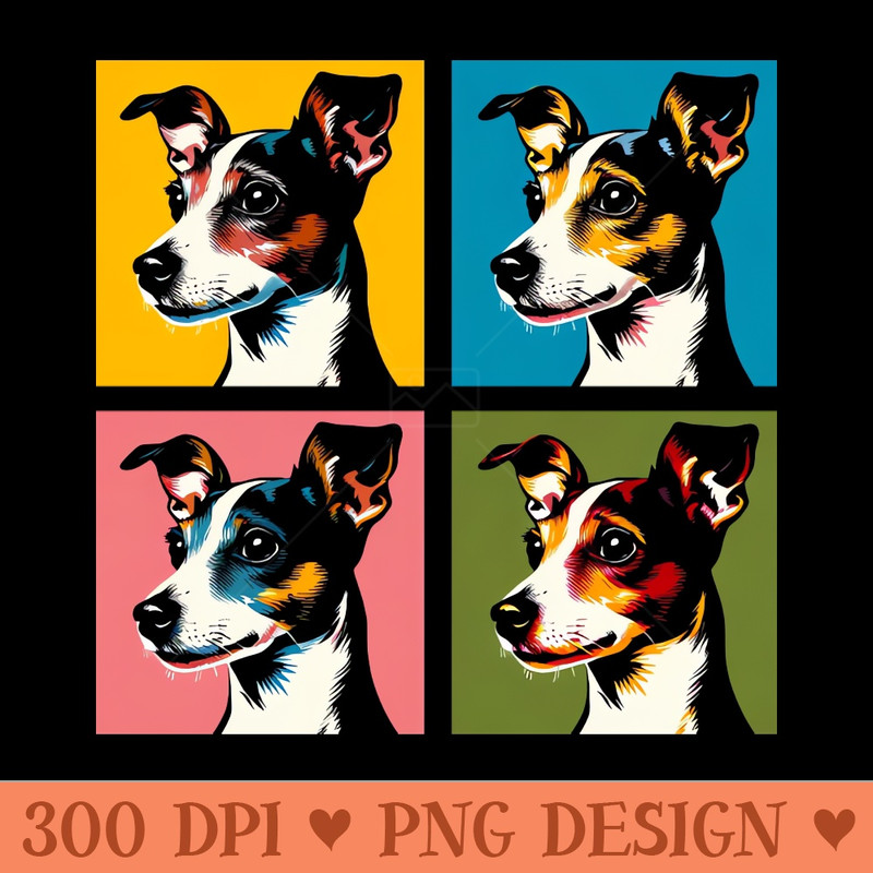 Rat Terrier Pop Art Dog Lover Gifts - Digital PNG Art - Flexibility