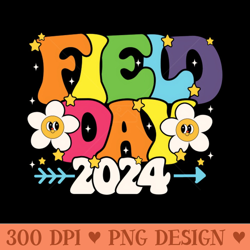 School Field Day Squad Groovy Field Day 2024 Teacher kids - - Unique