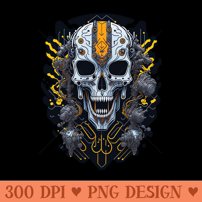 Mecha Skull S03 D47 - Free PNG Downloads - Professional Design
