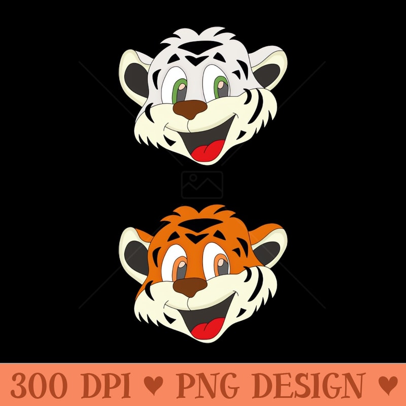 Two Cute Tigers - Transparent PNG - High Quality 300 DPI