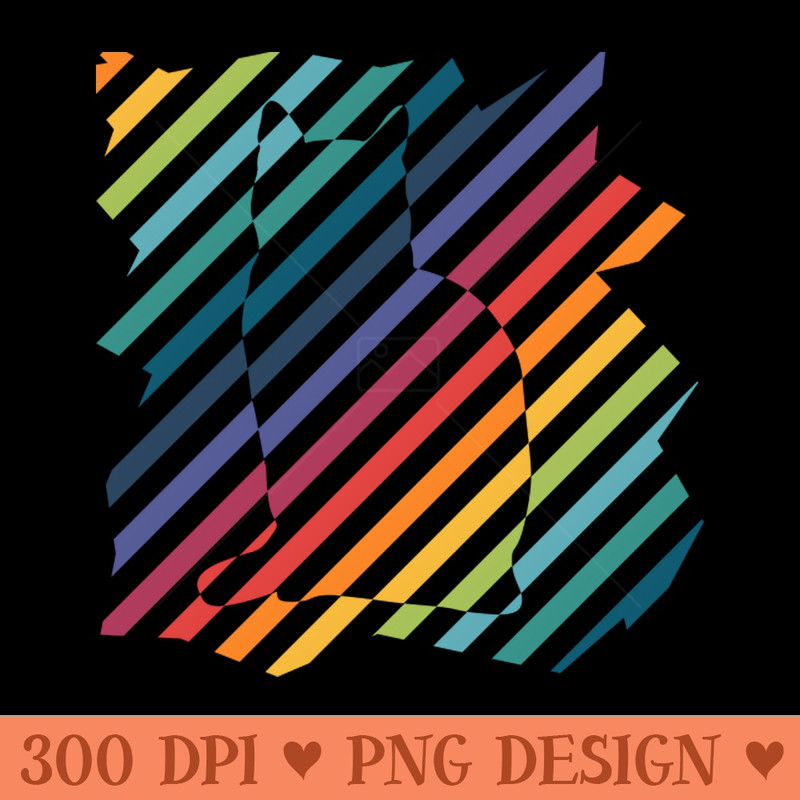 Rainbow Cat - Digital PNG Files - Variety