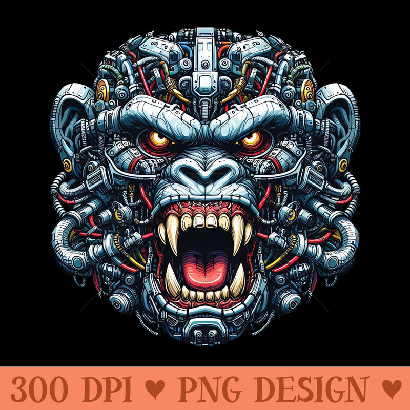 Mecha Apes S04 D04 - PNG Downloadable Art - Unique