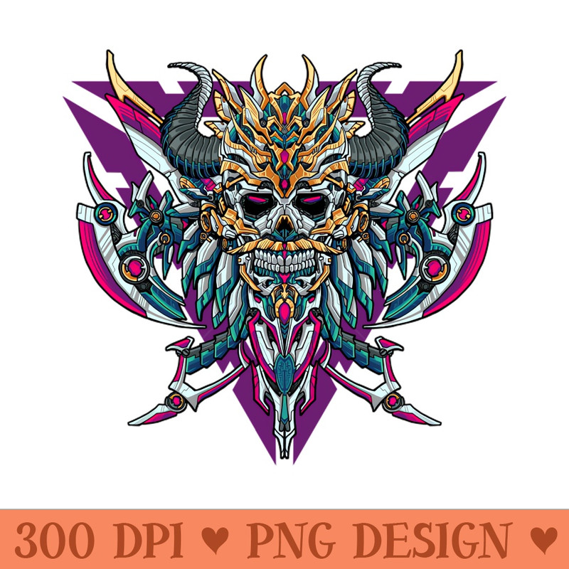 Great Skull Mecha Illustration - PNG Download Bundle - Flexibility