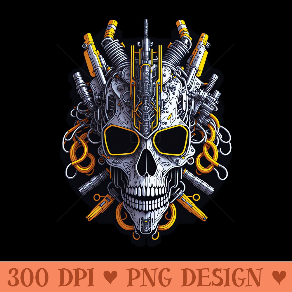 Mecha Skull S01 D30 - PNG File Download - Flexibility