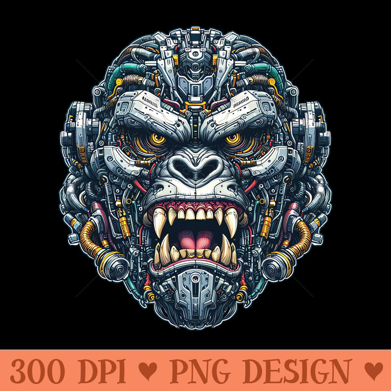 Mecha Apes S02 D45 - PNG Designs - Unique