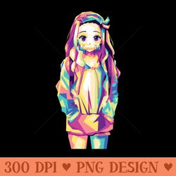 cute nezuko anime demon slayer - sublimation png