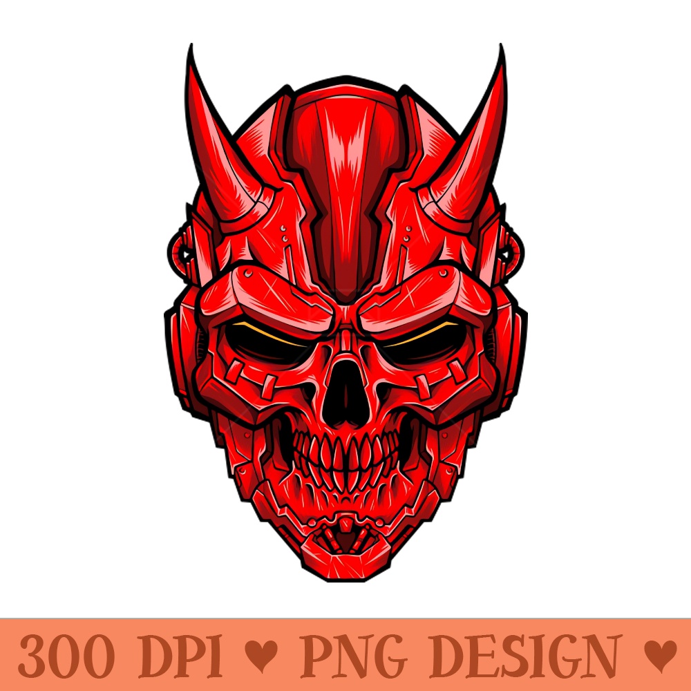 Mecha Devil Skull - PNG Download Bundle - Unique