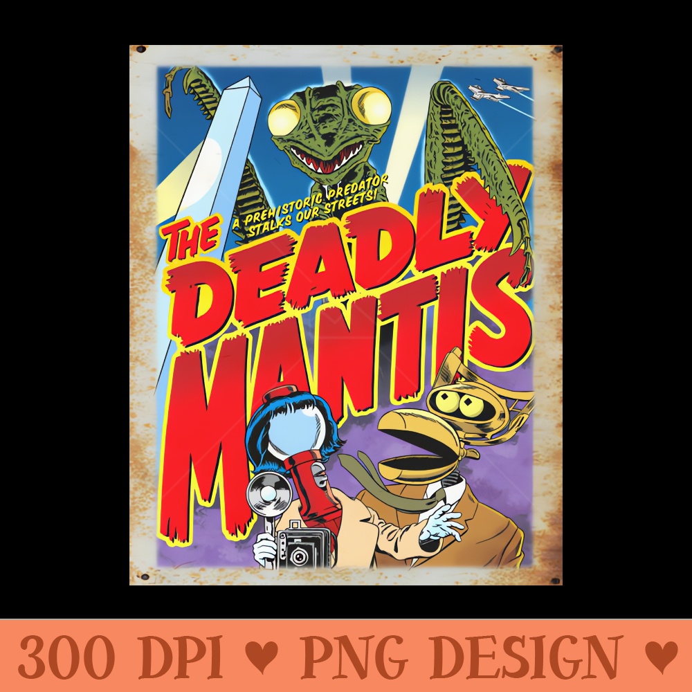 Mystery Science Rusty Barn Sign 3000 The Deadly Mantis - Digital PNG Graphics - Variety