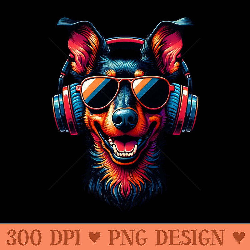 Manchester Terrier as Smiling DJ with Headphones 0277.jpg