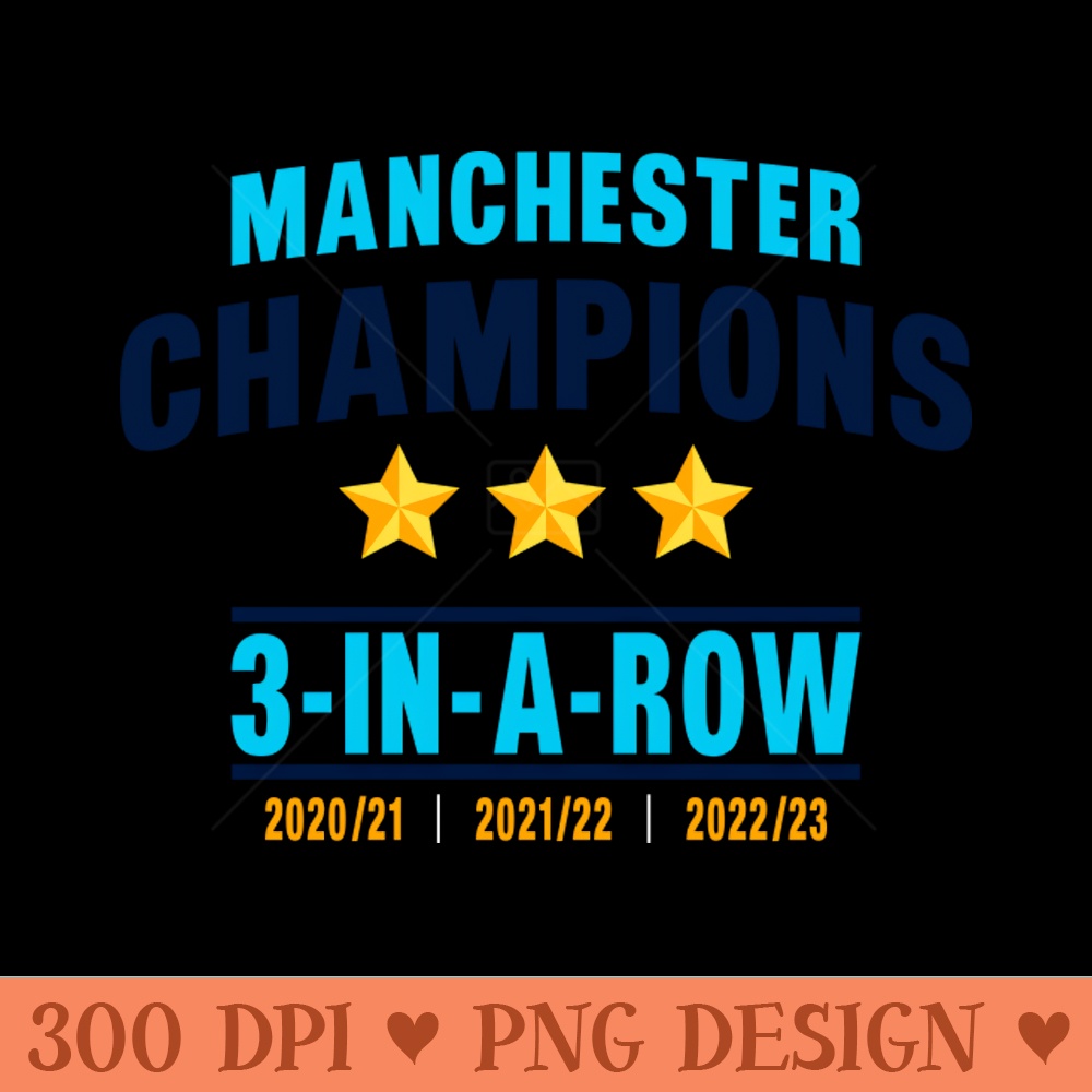Manchester Champions 20222023 white version - PNG Downloadable Art - Convenience