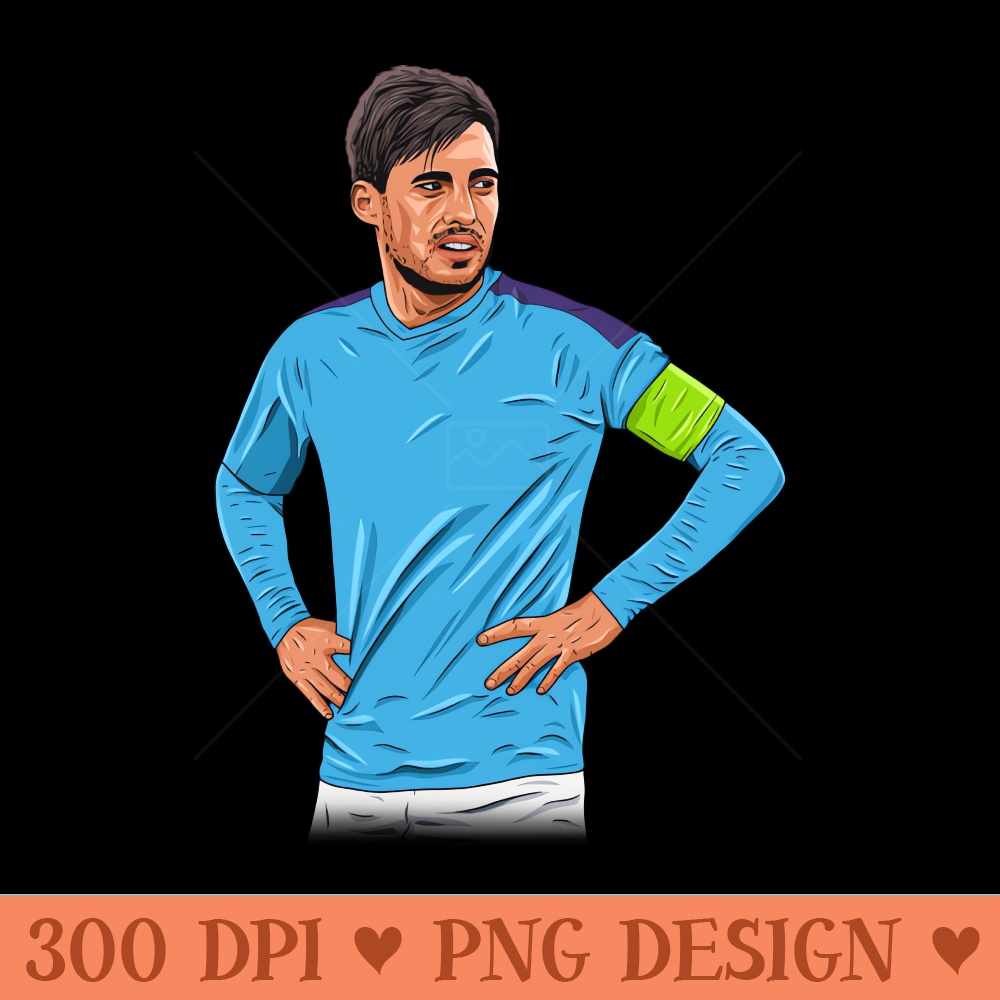 David Silva Man City - Downloadable PNG - Unique