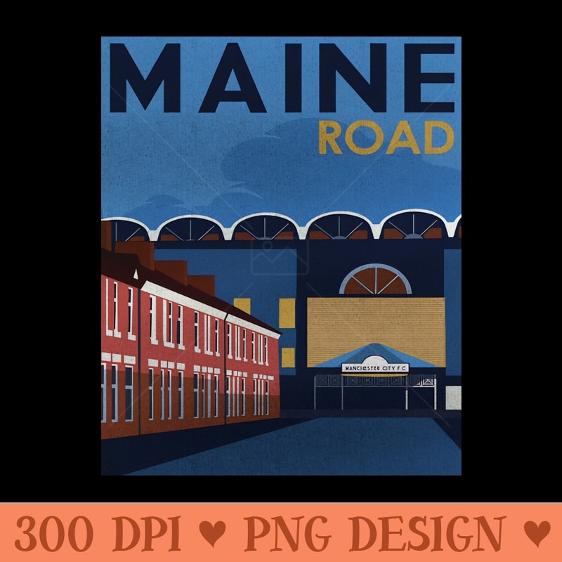 Vintage Maine Road - PNG Clipart - Popularity