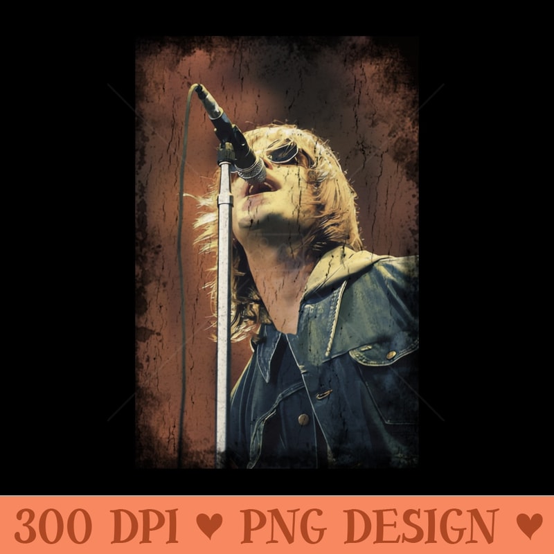 Retro Vintage Liam Gallagher - PNG Clipart - Flexibility