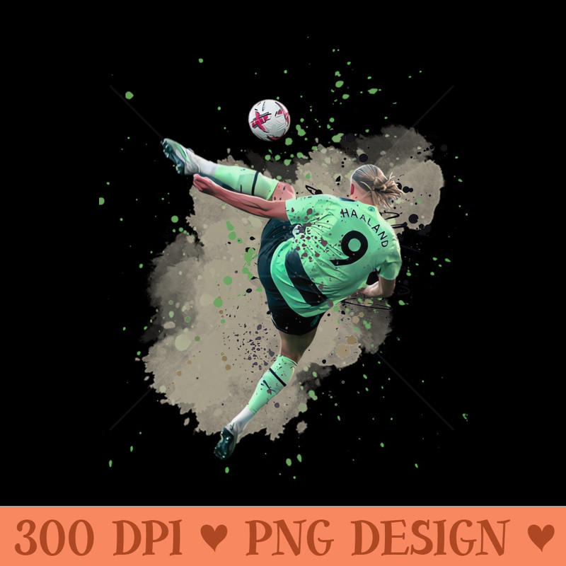 Erling Haaland Bicycle kick - High Quality PNG - Customer Support