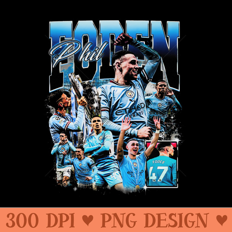 Phil Foden Retro Bootleg - Sublimation PNG - Convenience