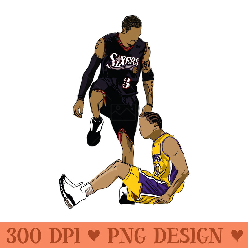 Allen Iverson Step Over Sketch - Sublimation PNG - Variety