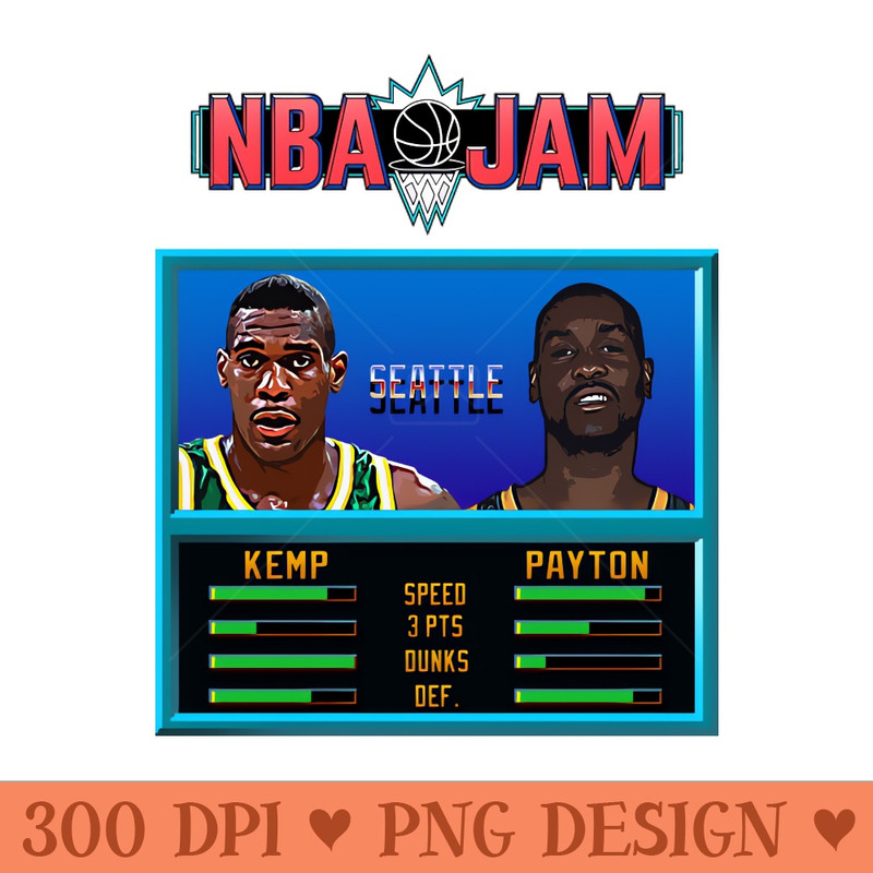 NBA JAM CLASSIC THE BEST DUOs EDITIONGloveu0026Kemp - PNG Image Downloads - Latest Updates