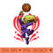 Basketball player alien tshirt design - Sublimation PNG - Customer Support