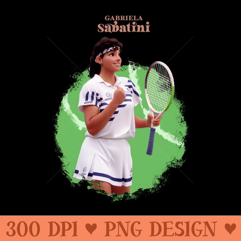 Gabriela Sabatini cartoon - High-Quality PNG Download - Customer Support
