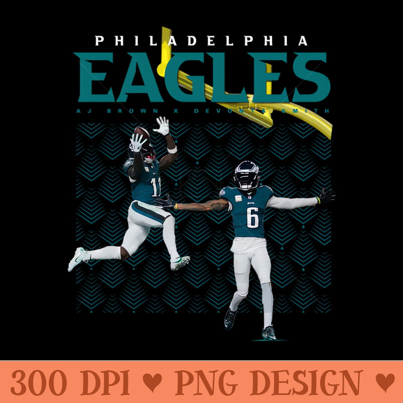 AJ Brown x DeVonta Smith Celebration - Vector PNG Download - Unique