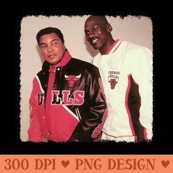 muhammad ali u0026 michael jordan vintage - png design downloads