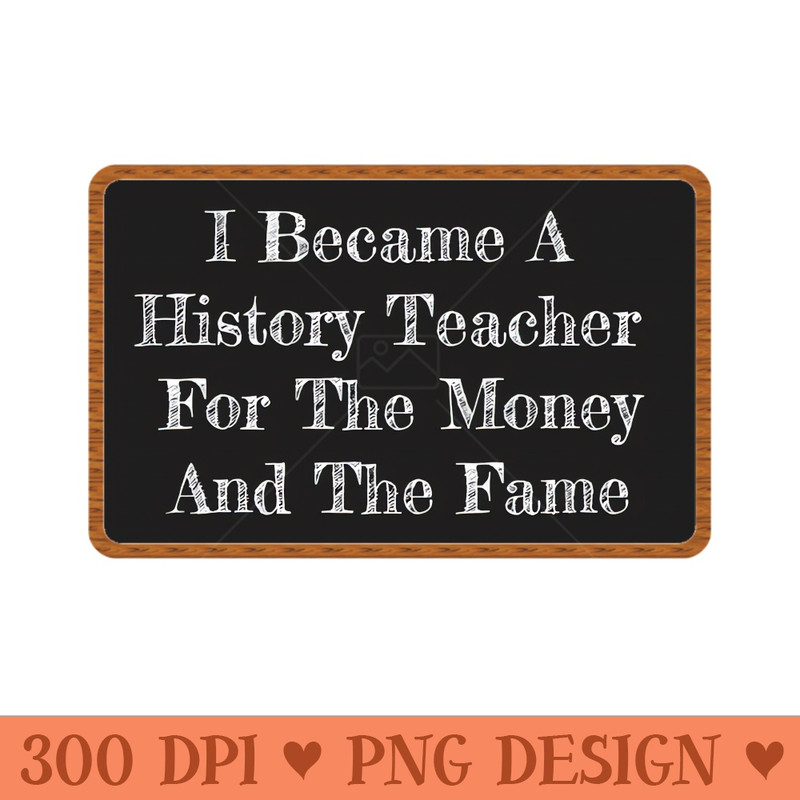 Funny History Teacher Gift I Became A History Teacher - Download PNG Graphics - Good Value