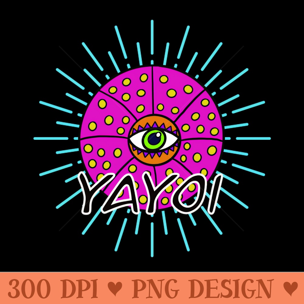 Yayoi Kusama Inspired Flower with Eye - PNG Download - Popularity