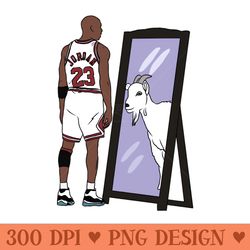 michael jordan mirror goat - instant png download