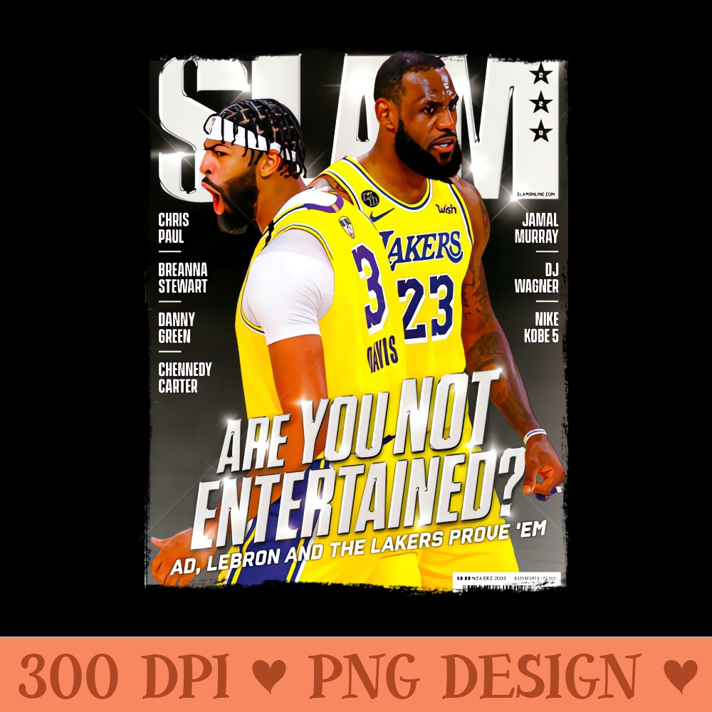 Davis n Lebron Slam mag - Sublimation PNG - Unique