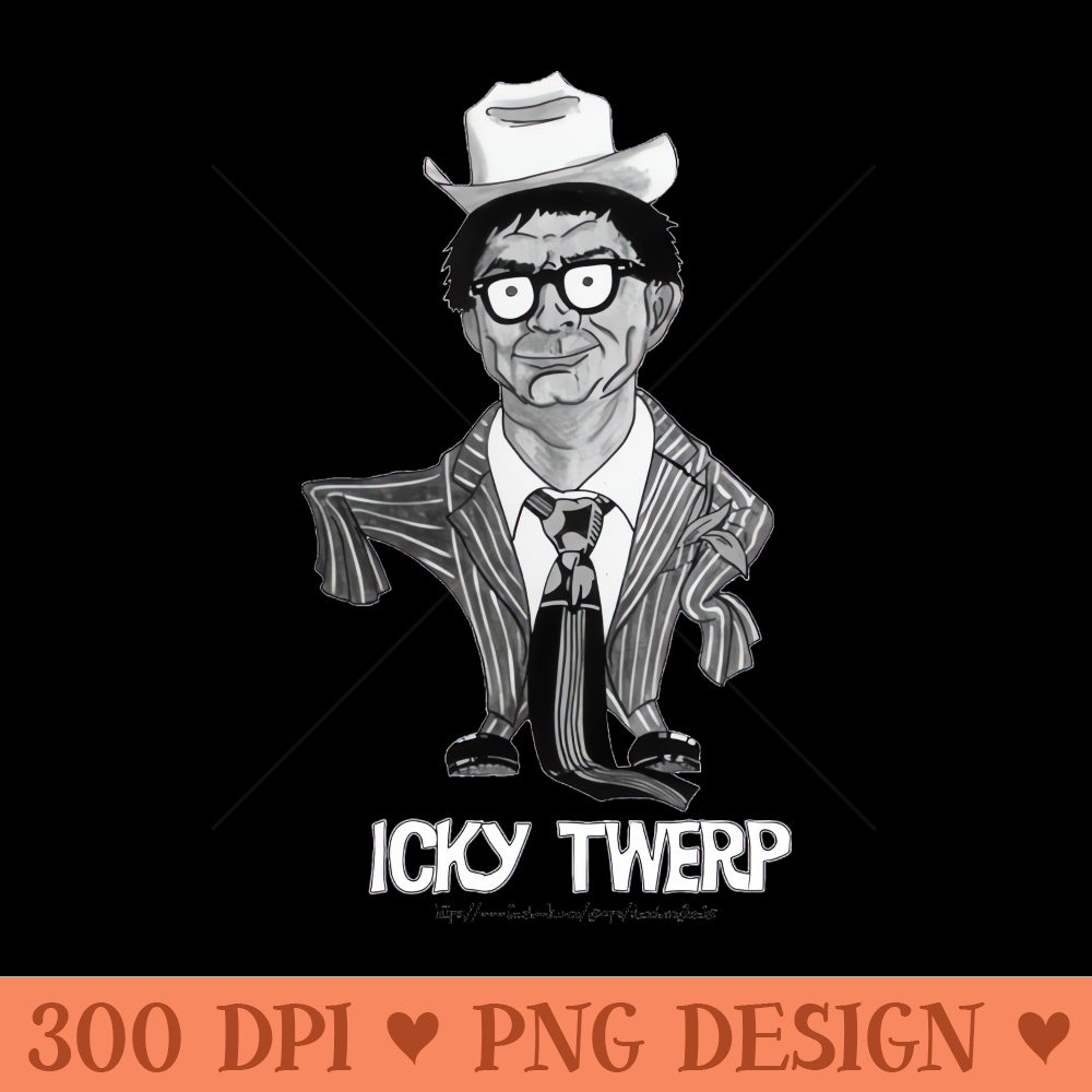 Icky Twerp Black u0026 White - Digital PNG Graphics - Unique