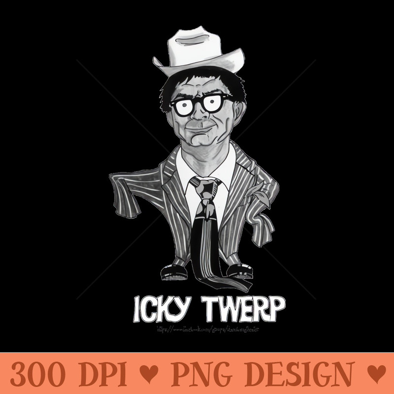 Icky Twerp Black u0026 White - Digital PNG Graphics - Unique