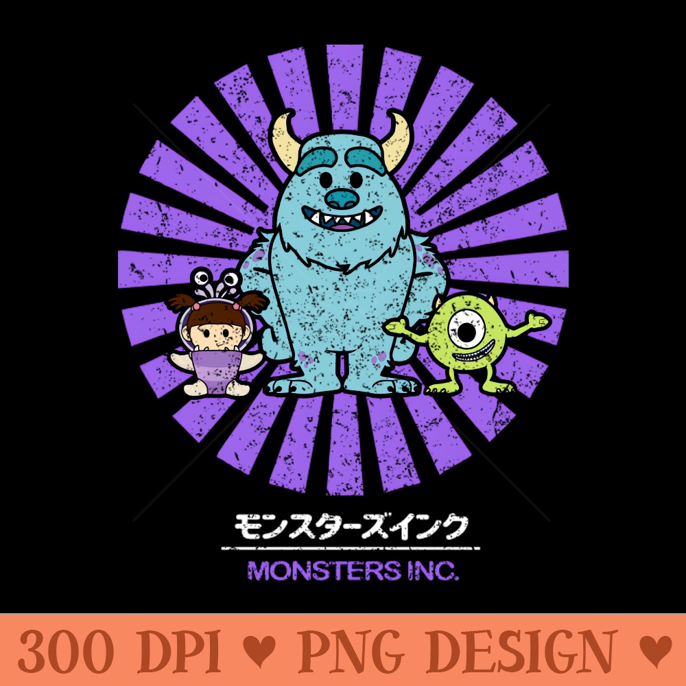 Monsters Inc Retro Vintage - PNG Download Store - Unique