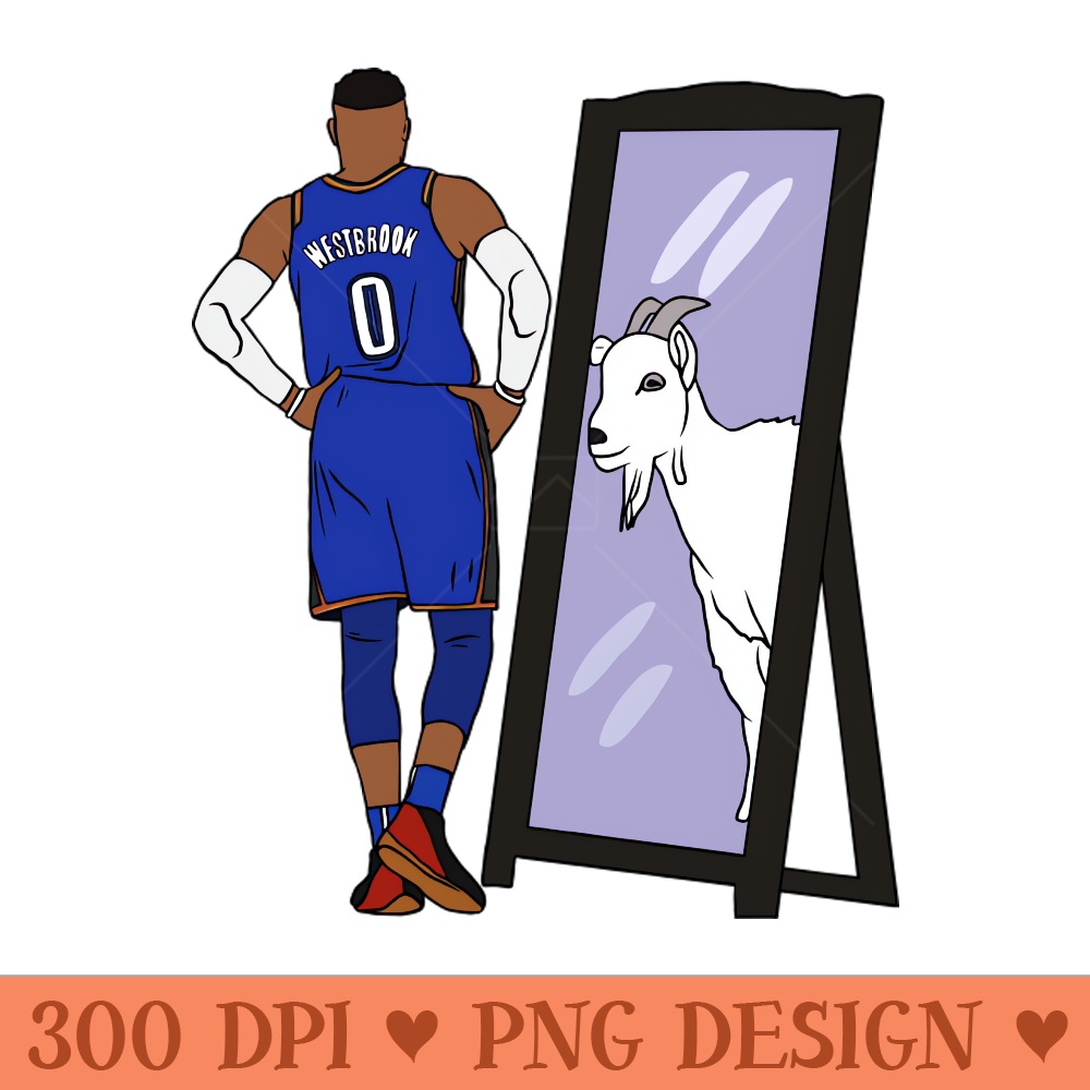 Russell Westbrook Mirror GOAT Oklahoma City - PNG Download Collection - Customer Support