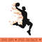 Basketball Player Dunking On Fire BlackRed - Digital PNG Files - Unique