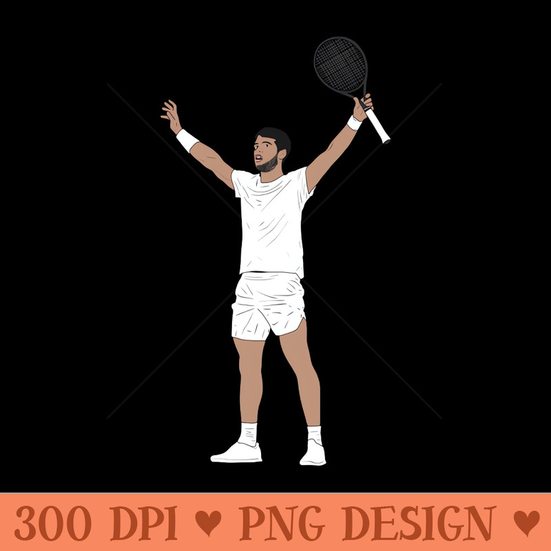 Carlos Alcaraz Spain Tennis Minimalist - PNG Download - Professional Design