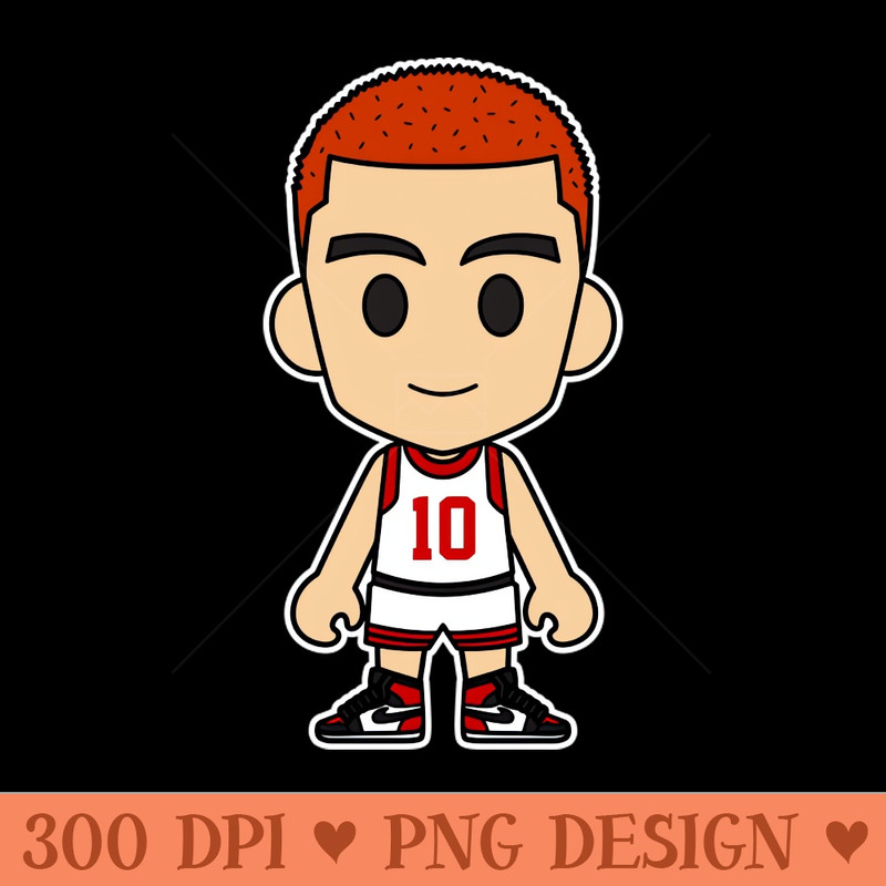 Hanamichi Sakuragi Bald White Jersey - Downloadable PNG - Good Value