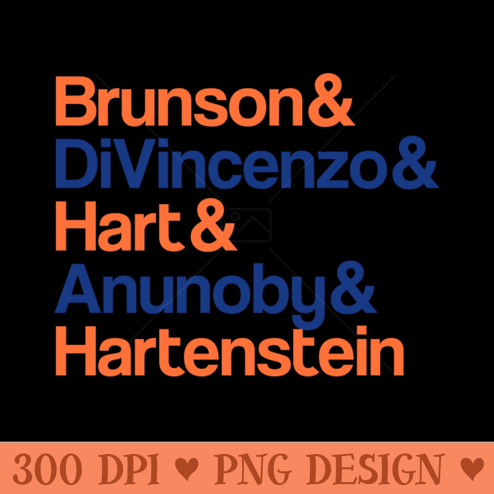 Knicks Court Kings NYC Starting Five Tribute Tee - Vector PNG Download - Unique