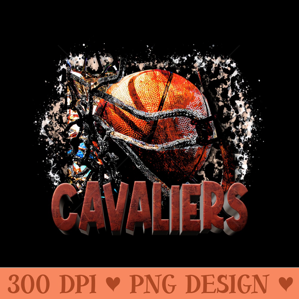 Classic Sports Cavaliers Proud Name Basketball - Digital PNG Art - Customer Support