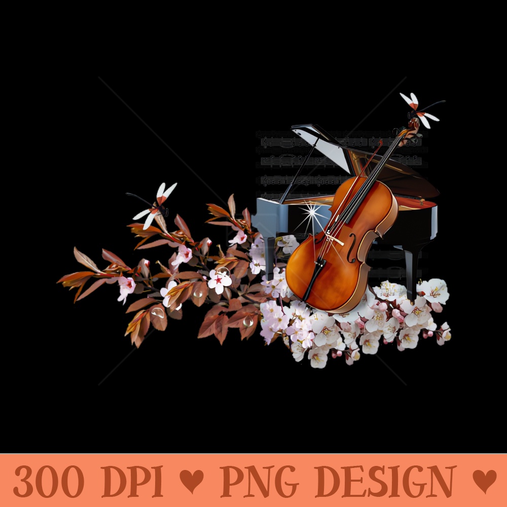 Violin and grand piano - PNG Download Bundle - Variety