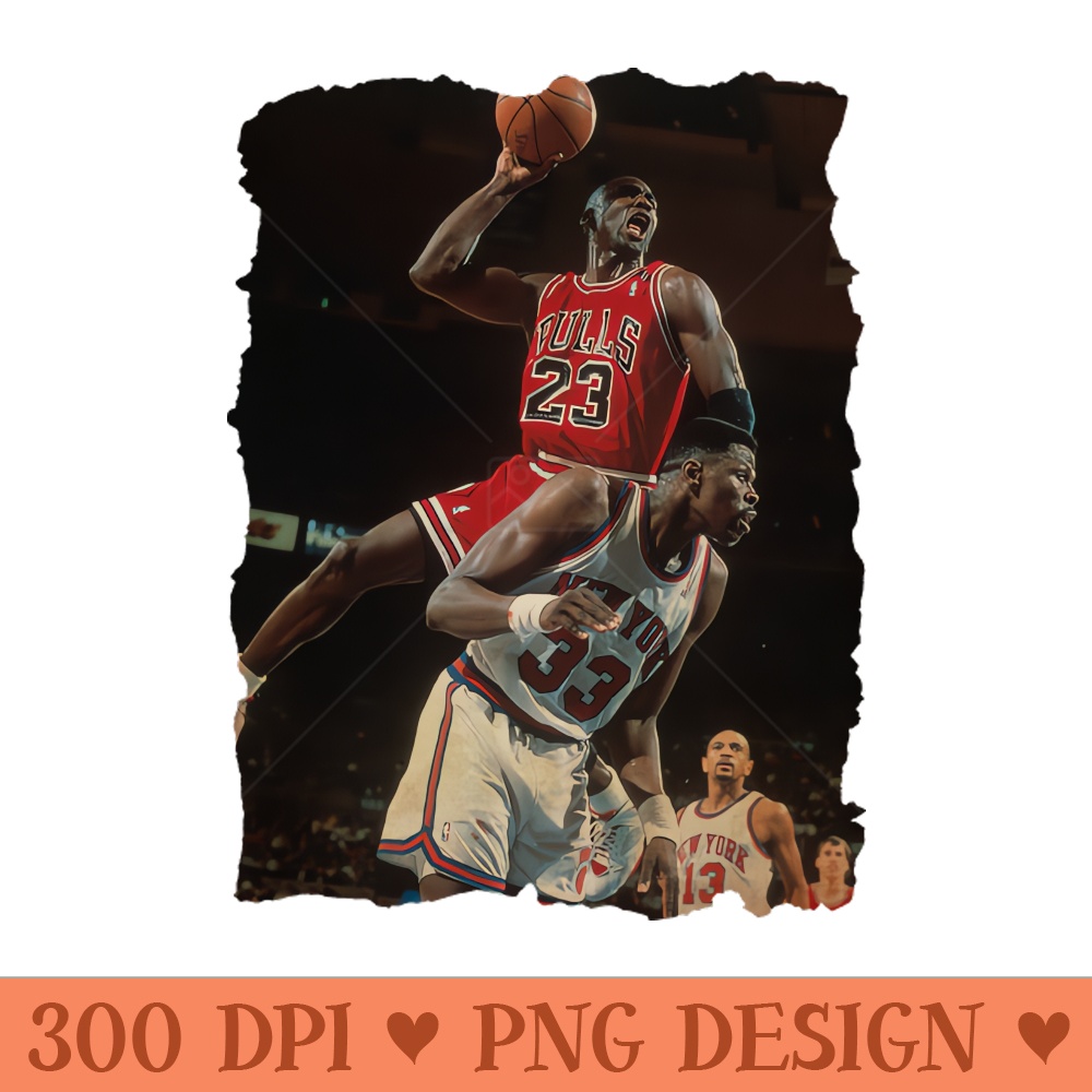 Michael Jordan vs Patrick Ewing - Premium PNG Downloads - Flexibility