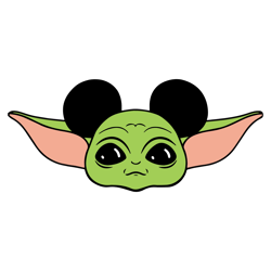 star wars svg clip art files, grogu, baby yoda minnie, mouse, head, icon, ears, digital