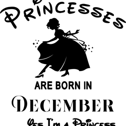 princesses are born in december, birthday svg, birthday girl, birthday princess