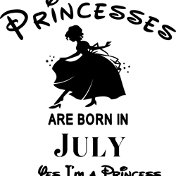 princesses are born in july, birthday svg, birthday girl, birthday princess