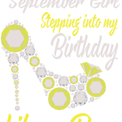 stepping into my september birthday like a boss, birthday svg, birthday girl svg