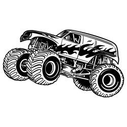 monster truck in the wall svg, monster truck clipart, off road svg, extreme vehicle, monster truck png 3