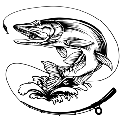 northern pike fishing svg, fishing svg, pike fish svg, pike clipart, pike vector, pike cricut, pike cut file, fish