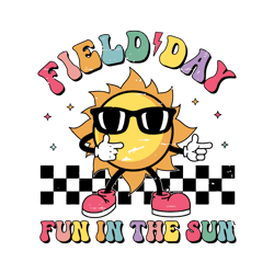 retro field day fun in the sun school game day svg