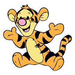 baby tigger svg layered item, clipart, cricut, digital vector cut file, svg, png, dxf, eps, files1