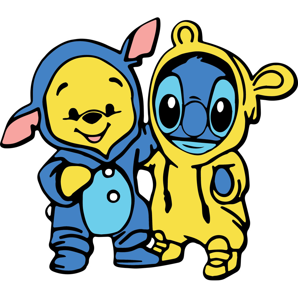 Bear and Blue Alien SVG, Blue Alien Svg, Disney Characters SVG.png